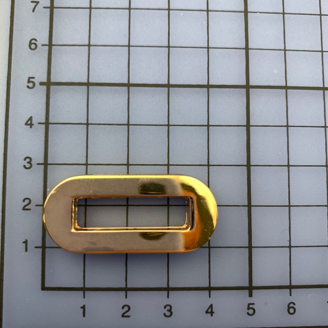 Люверс плоский ЗОЛОТО 25x7 мм тип D0550 прямокутний