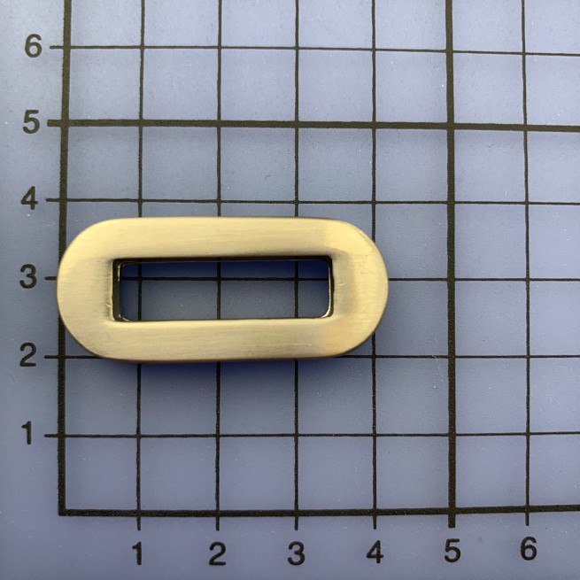 Люверс плоский НІКЕЛЬ-САТИН 25x7 мм тип D0550 прямокутний