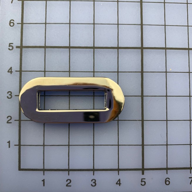 Люверс плоский ЧОРНИЙ НІКЕЛЬ 25x7 мм тип D0550 прямокутний