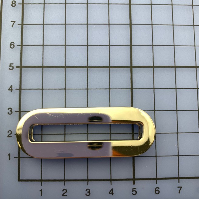 Люверс плоский НІКЕЛЬ 45 мм тип D0551 прямокутний