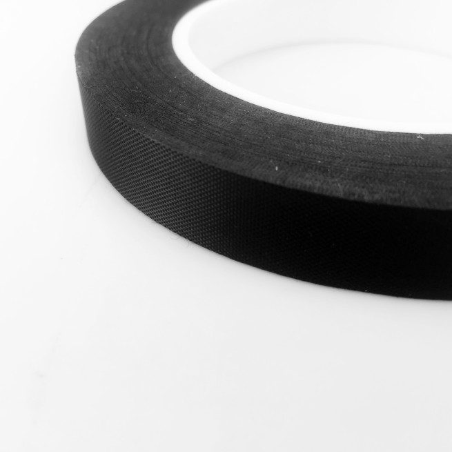Тасьма самоклеюча 15 мм чорний нейлон 50 м
