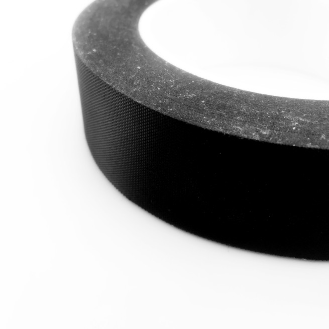 Тасьма самоклеюча 30 мм чорний нейлон 50 м