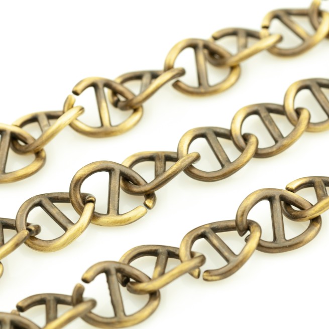 Цепь декоративная ЛАТУНЬ 12 мм тип C5927