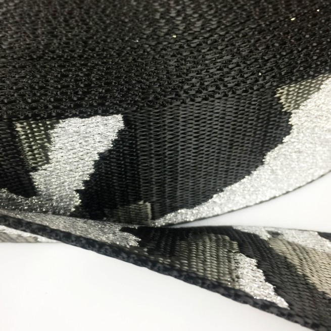 Стрічка ремінна 50 мм нейлон MILITARY сірий срібло Італия