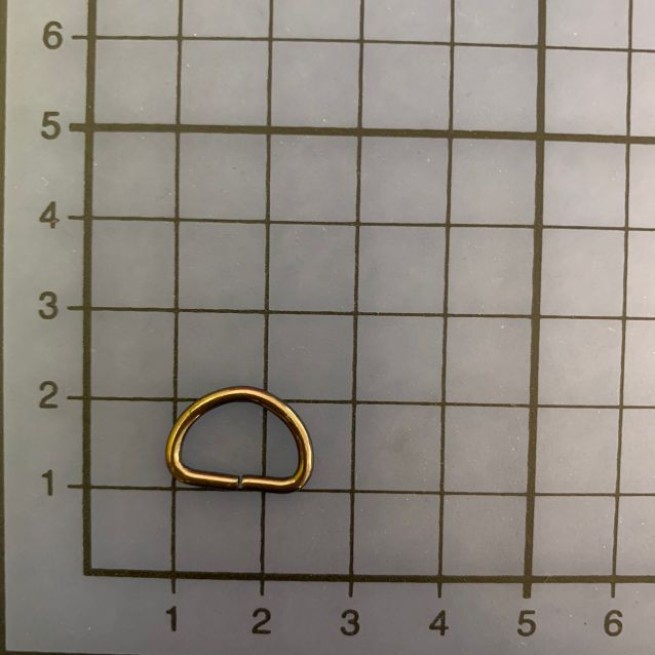 Півкільце ЧОРНИЙ НІКЕЛЬ 12x8 мм