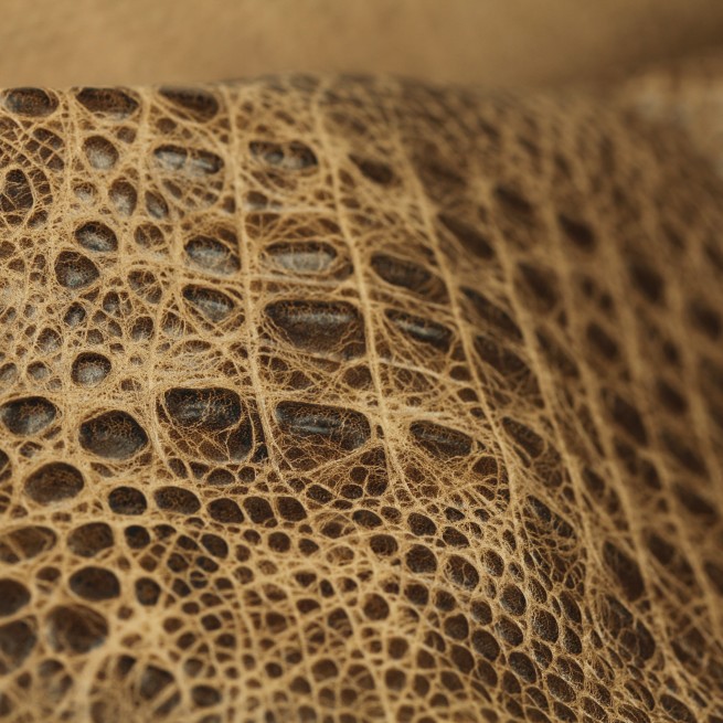 Шкіра ВРХ Крокодил BebiZ коричневий ОЛИВА 1,0-1,2 Туреччина