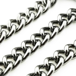 Ланцюг декоративний ЧОРНИЙ НИКЕЛЬ 18х23,8х5мм AL