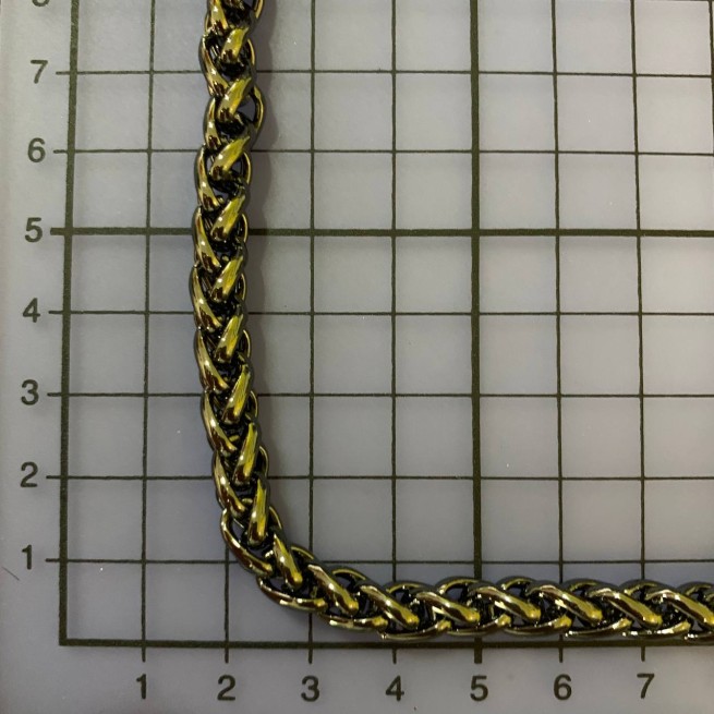 Ланцюг декоративний ЧОРНИЙ НИКЕЛЬ 7мм тіп02