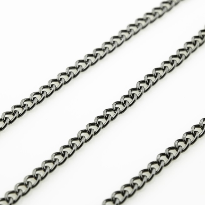 Ланцюг декоративний ЧОРНИЙ НИКЕЛЬ 5,5х7,5х1,4мм