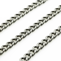 Ланцюг декоративний ЧОРНИЙ НИКЕЛЬ 9х12х2,4мм