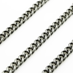 Ланцюг декоративний ЧОРНИЙ НИКЕЛЬ 9х11х2,5мм