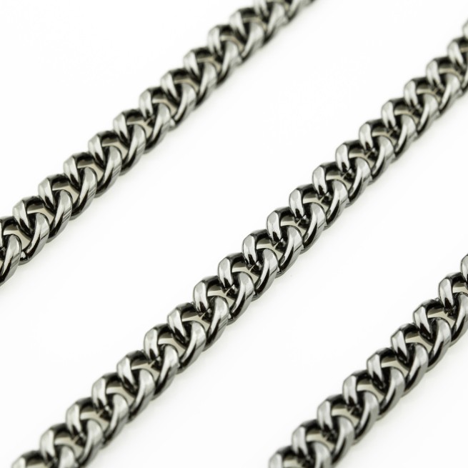 Ланцюг декоративний ЧОРНИЙ НИКЕЛЬ 9х11х2,5мм