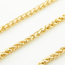 Ланцюг декоративний ЗОЛОТО косичка 7мм тип02