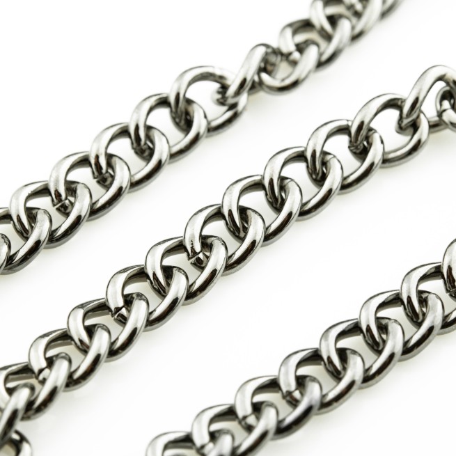 Ланцюг декоративний ЧОРНИЙ НИКЕЛЬ 11,8х14,7х3мм