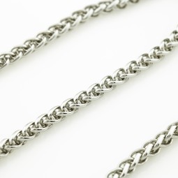 Ланцюг декоративний НИКЕЛЬ косичка 7мм тип02