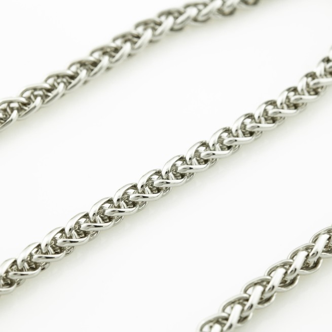 Ланцюг декоративний НИКЕЛЬ косичка 7мм тип02