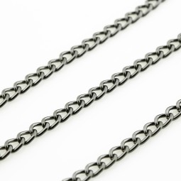 Ланцюг декоративний ЧОРНИЙ НИКЕЛЬ 6х9х1,6мм