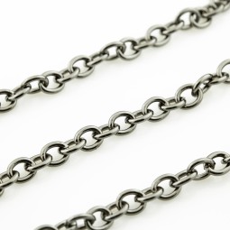 Ланцюг декоративний ЧОРНИЙ НИКЕЛЬ 8,6х11х2мм
