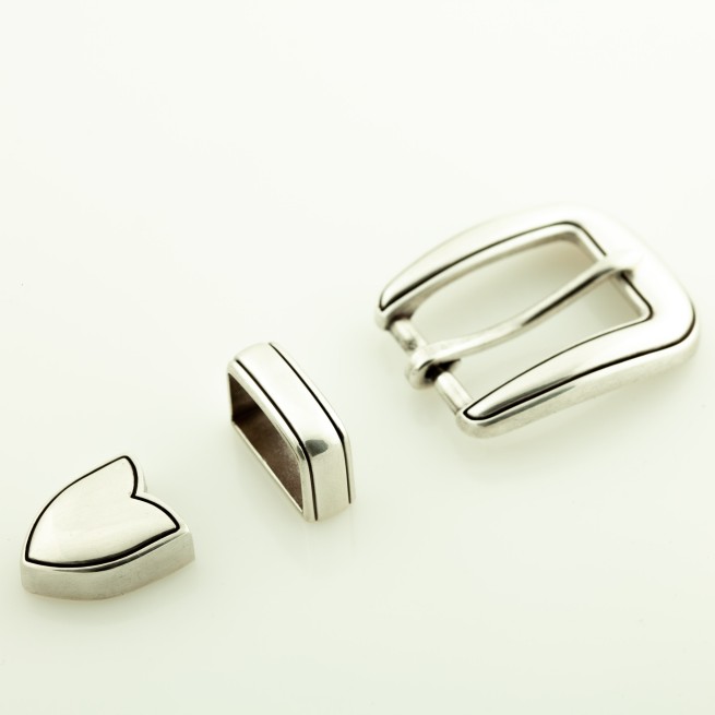 Наконечник на ремень СЕРЕБРО 20 мм тип 0541 Франция