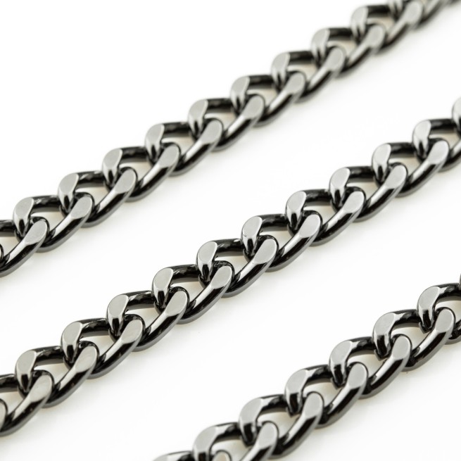 Ланцюг декоративний ЧОРНИЙ НИКЕЛЬ 10,6х15,5х3,1мм AL