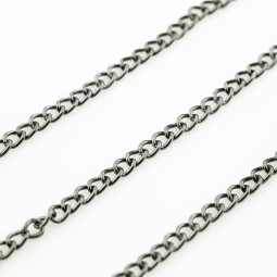Ланцюг декоративний ЧОРНИЙ НИКЕЛЬ 5х7х1,2мм