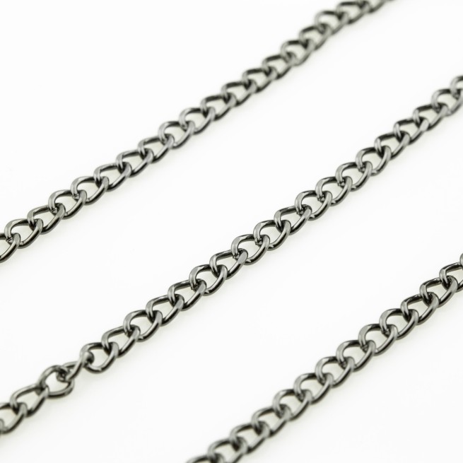 Ланцюг декоративний ЧОРНИЙ НИКЕЛЬ 5х7х1,2мм