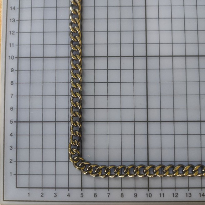 Ланцюг декоративний ЧОРНИЙ НИКЕЛЬ 10х14х3мм