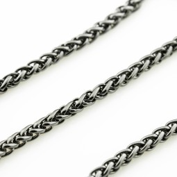 Ланцюг декоративний ЧОРНИЙ НИКЕЛЬ 7мм тіп02