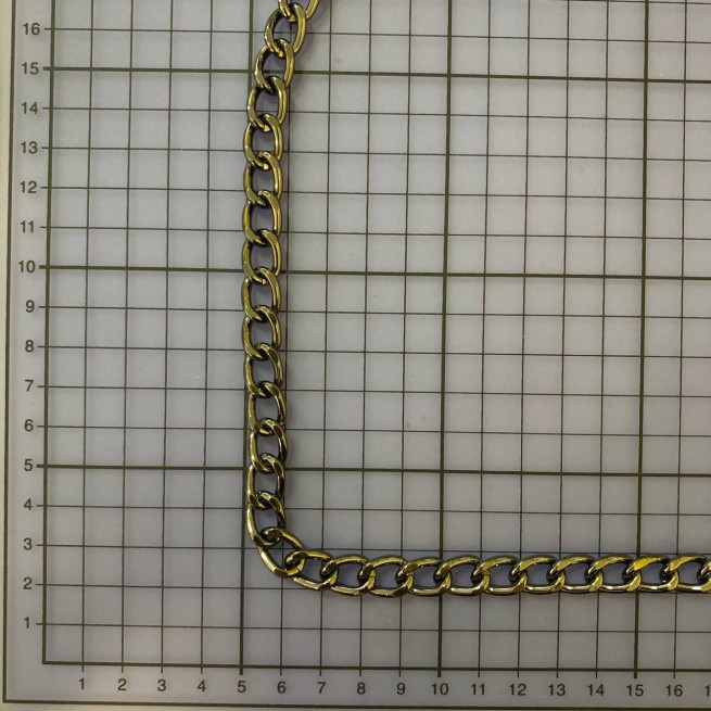 Ланцюг декоративний ЧОРНИЙ НИКЕЛЬ 10х14х2,4мм