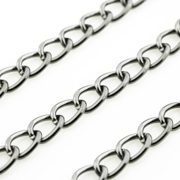 Ланцюг декоративний ЧОРНИЙ НИКЕЛЬ 11х16х2,4мм