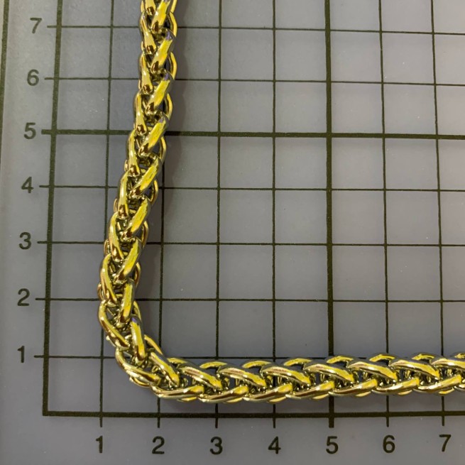 Ланцюг декоративний НИКЕЛЬ косичка 7мм тип02