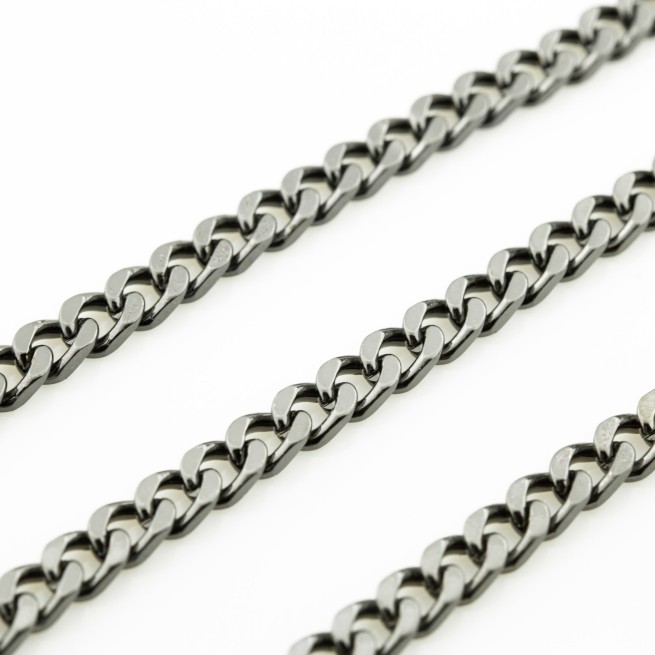 Ланцюг декоративний ЧОРНИЙ НИКЕЛЬ 8х11х2,4мм