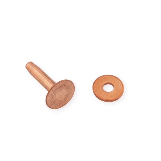 Заклепка МІДЬ (рівтунь) 12х26 мм