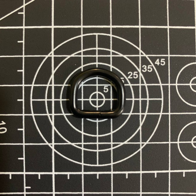 Півкільце ЧОРНИЙ ГРАФИТ 13х12х3 мм типE