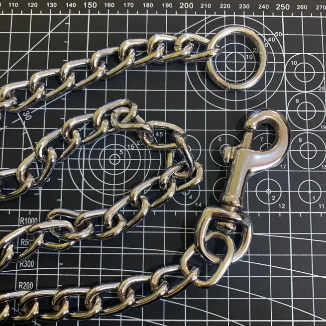 Ланцюг поводок ХРОМ 90 см