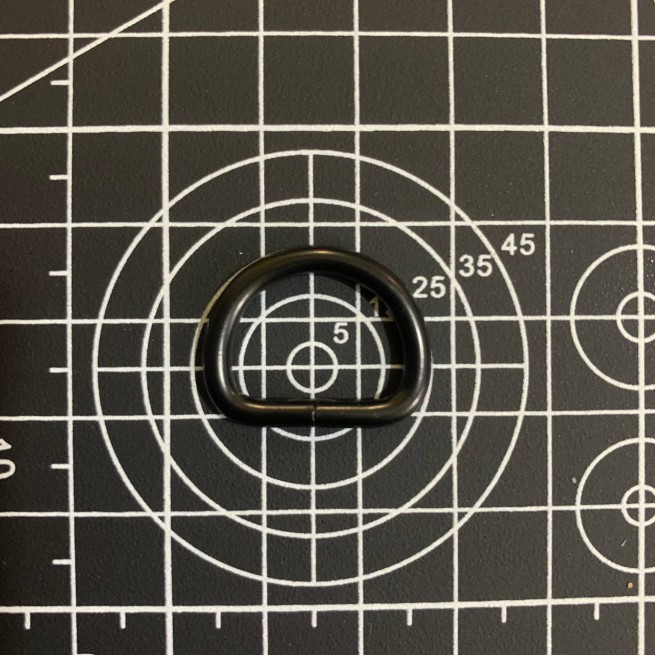 Півкільце ЧОРНИЙ ГРАФИТ 16х13х3 мм типE