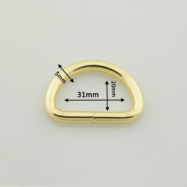 Півкільце ЗОЛОТО 31x20x5 мм