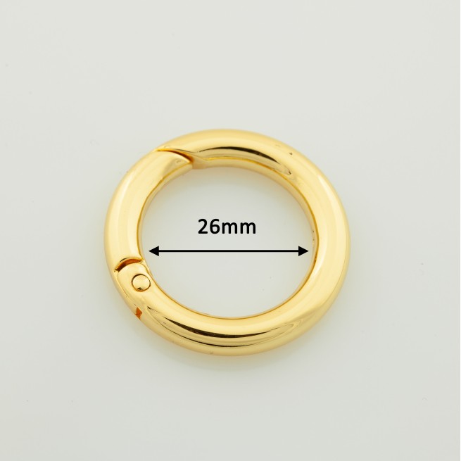 Карабін-кільце ЗОЛОТО 26 мм тип D0298