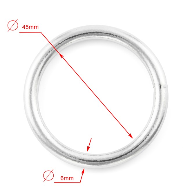 Кільце НІКЕЛЬ 45х6 мм типD