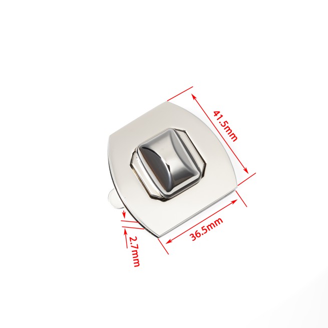 Замок НІКЕЛЬ поворотний 36.5 х 41,5 мм тип D1163