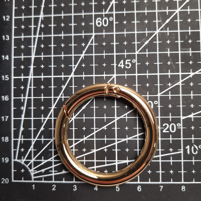 Карабін-кільце ЗОЛОТО 34,5 мм тип D0299