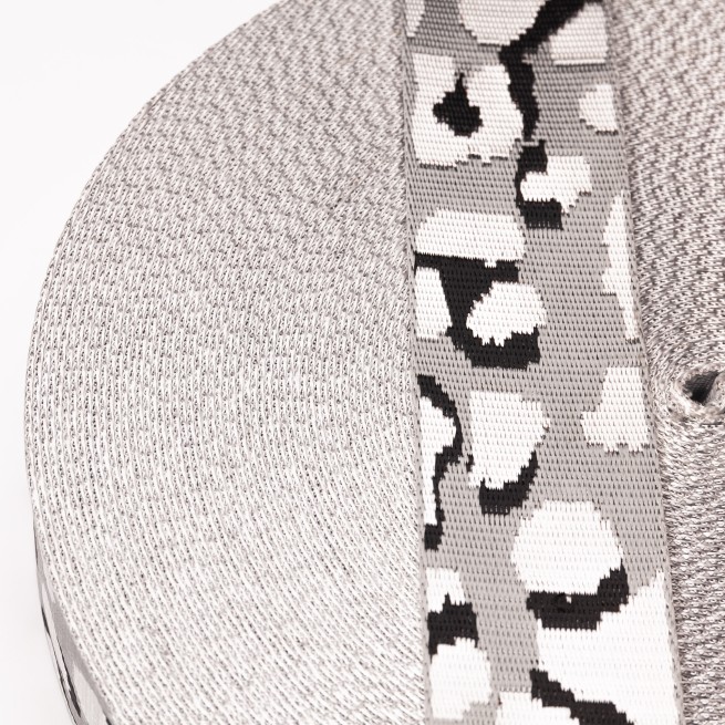 Стрічка ремінна 50 мм нейлон WILD CATS сірий платина Італія