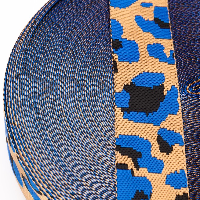 Стрічка ремінна 50 мм нейлон WILD CATS синій індиго Італія