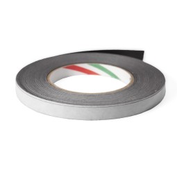 Тесьма самоклеюча чорна 12мм нейлон на паперовій основі 50м Італія