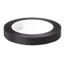 Тесьма самоклеюча чорна 15мм нейлон 50м Італія