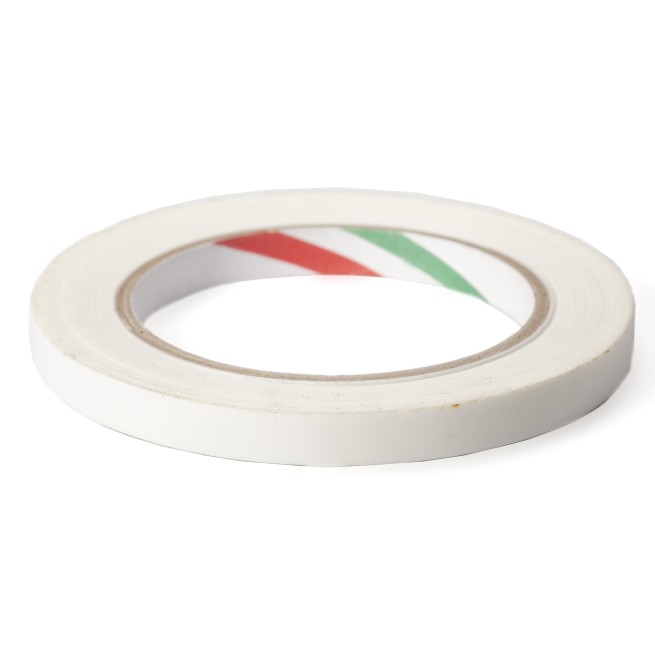 Тесьма самоклеюча білий 10мм нейлон 50м Італія