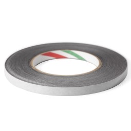 Тесьма самоклеюча чорна 10мм нейлон на паперовій основі 50м Італія