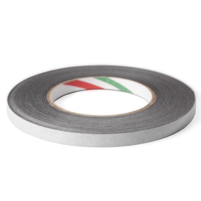 Тесьма самоклеюча чорна 10мм нейлон на паперовій основі 50м Італія