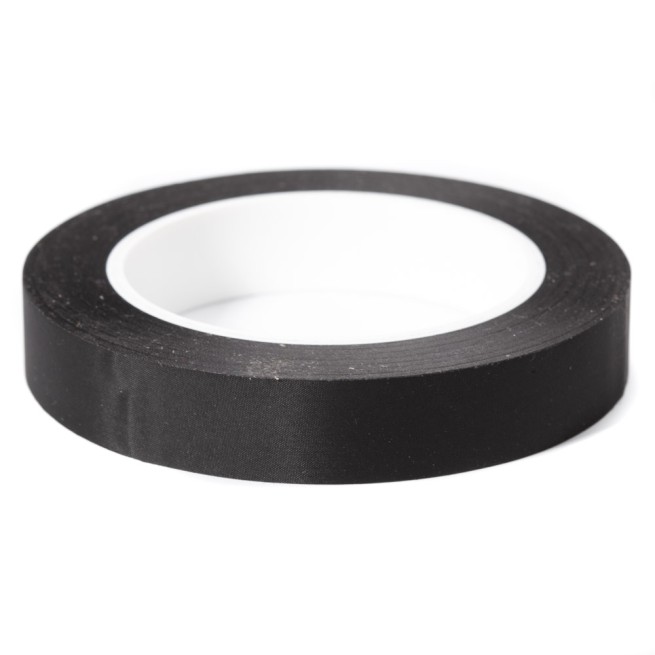 Тесьма самоклеюча чорна 20мм нейлон 50м Італія