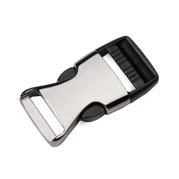 Пряжка-фастекс ЧОРНИЙ НІКЕЛЬ / чорний 25 мм тип D1381